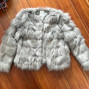 Gray/silver women’s fringe jacket